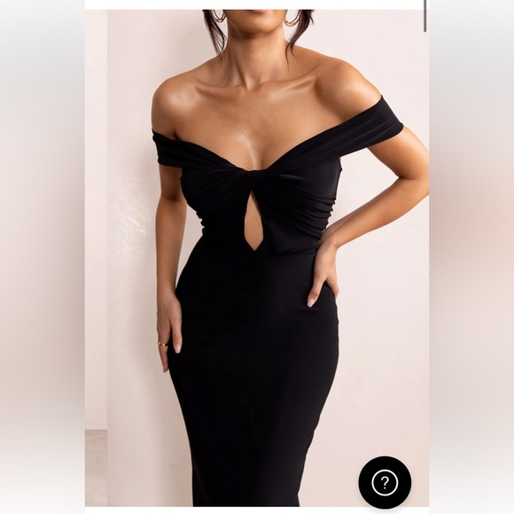 Club L London ARIELLA Bottle Green One Shoulder Twist Front Maxi Dress - Picture 5 of 7